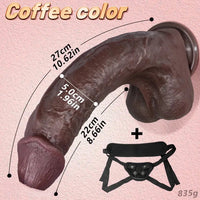 10.62in Dual Density Silicone Strap on Real Dildo For Same-Sex Relationship