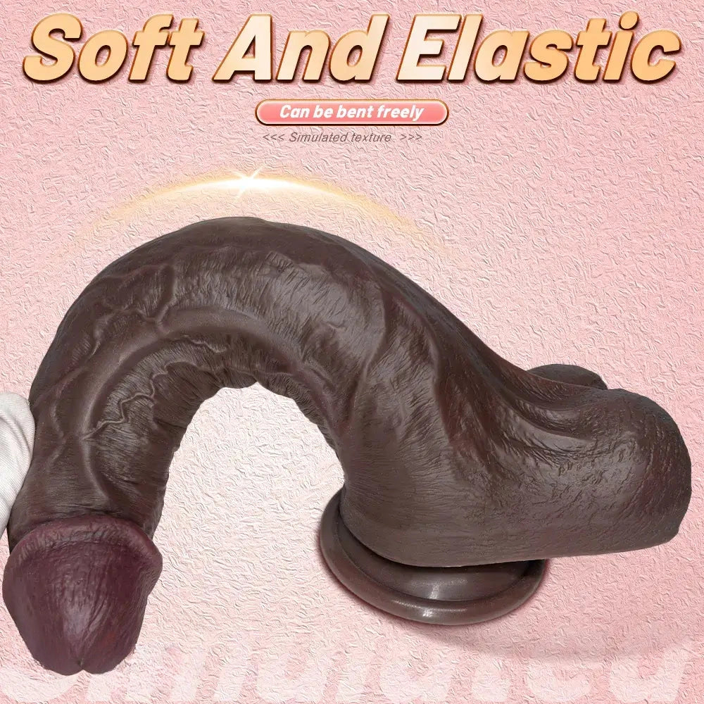 10.62in Dual Density Silicone Strap on Real Dildo For Same-Sex Relationship