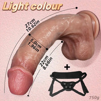 10.62in Dual Density Silicone Strap on Real Dildo For Same-Sex Relationship