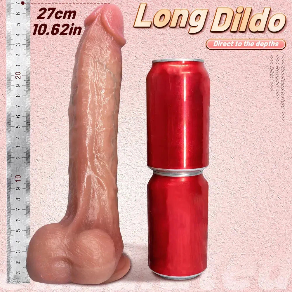 10.62in Dual Density Silicone Strap on Real Dildo For Same-Sex Relationship