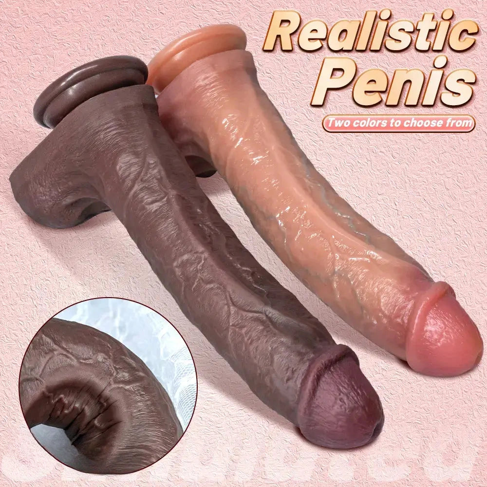 10.62in Dual Density Silicone Strap on Real Dildo For Same-Sex Relationship