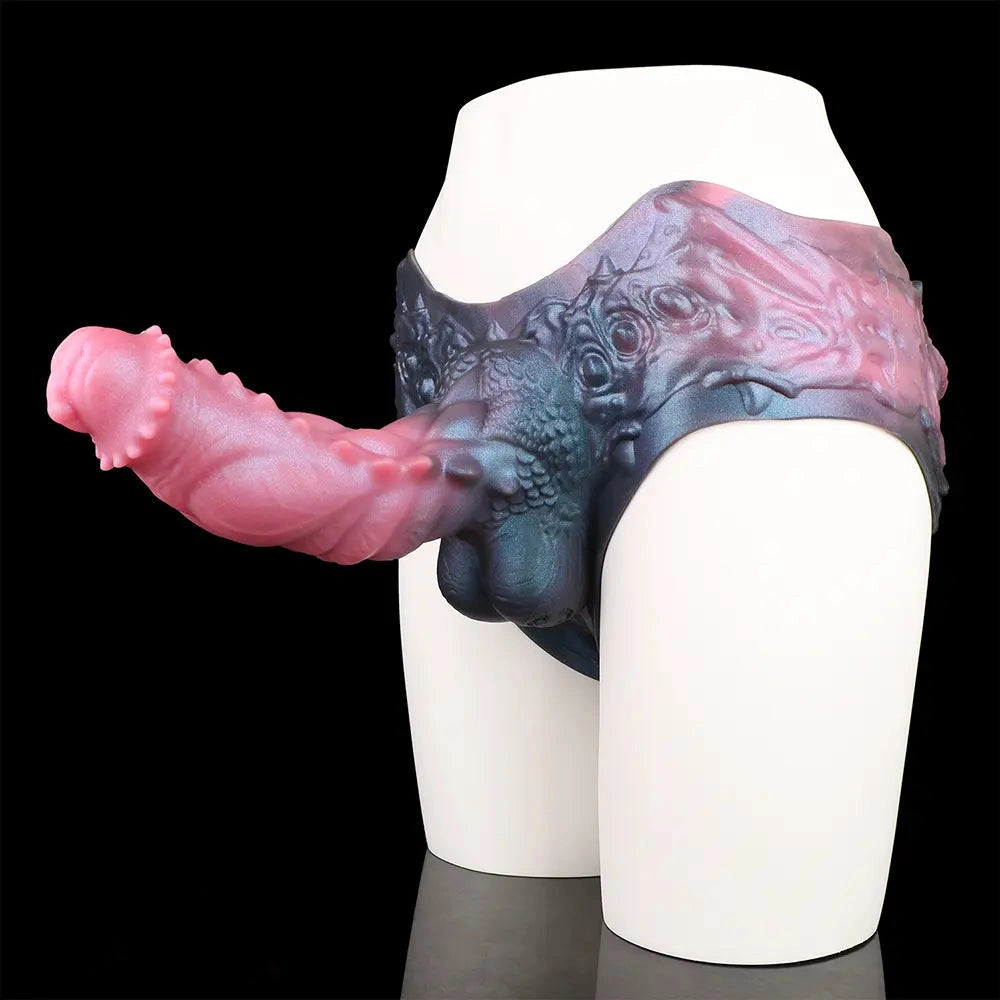 10.62in Large Monster Hollow Dildo Harness Pants Strap on Cock