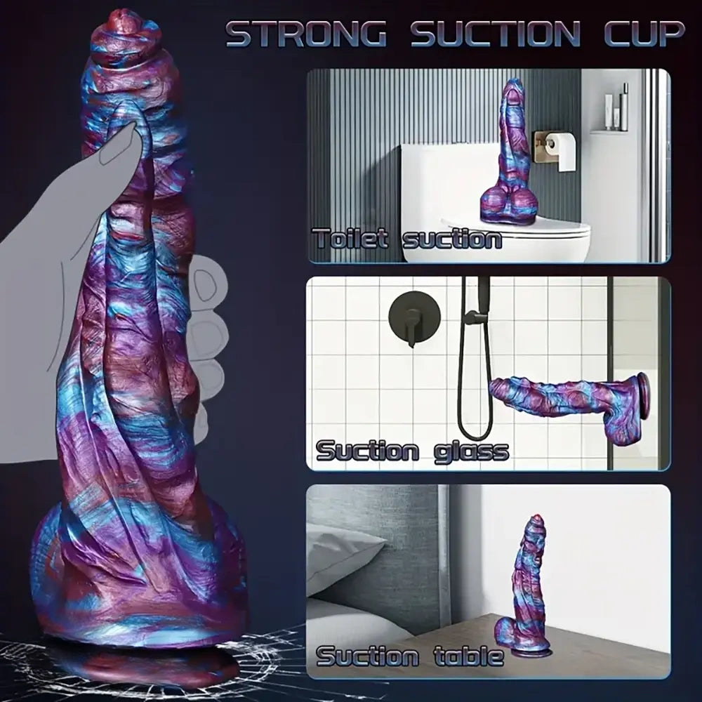 10.62in Monster Penis Spiked Big Silicone Thick Anal Cylinder Dildo