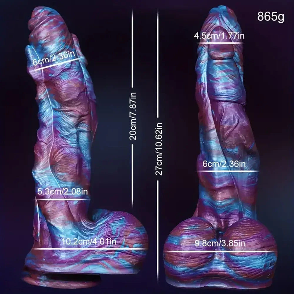 10.62in Monster Penis Spiked Big Silicone Thick Anal Cylinder Dildo