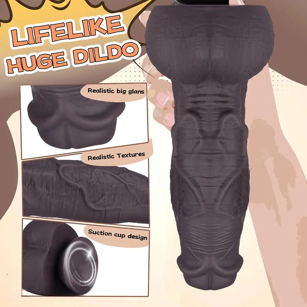 10.62in Silicone Large Soft Dildo Oversized Cock With Realistic Skin Texture