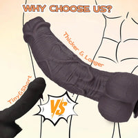 10.62in Silicone Large Soft Dildo Oversized Cock With Realistic Skin Texture