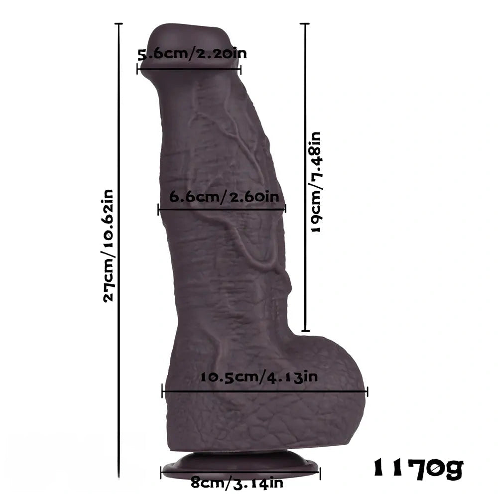10.62in Silicone Large Soft Dildo Oversized Cock With Realistic Skin Texture