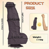 10.62in Silicone Large Soft Dildo Oversized Cock With Realistic Skin Texture