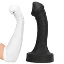 10.63in 12.6in 13.77in Silicone Big Soft Curved Black Dildo With Mushroom Head