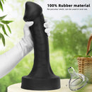 10.63in 12.6in 13.77in Silicone Big Soft Curved Black Dildo With Mushroom Head