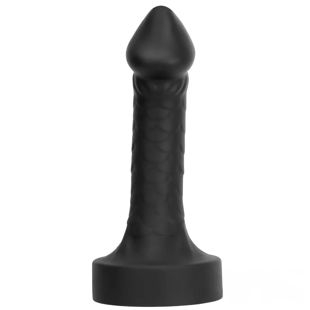 10.63in 12.6in 13.77in Silicone Big Soft Curved Black Dildo With Mushroom Head