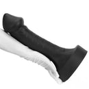 10.63in 12.6in 13.77in Silicone Big Soft Curved Black Dildo With Mushroom Head
