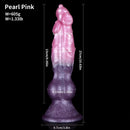 10.63in Fantasy Big Dog Penis Animal 3in1 Head Silicone Soft Dildo