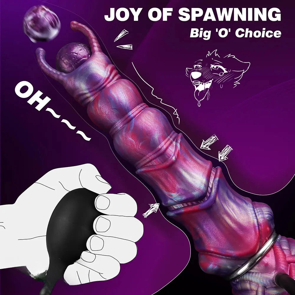 10.63in Ovipositor Monster Big Knot Dildo For Female G-Spot Adult Toy