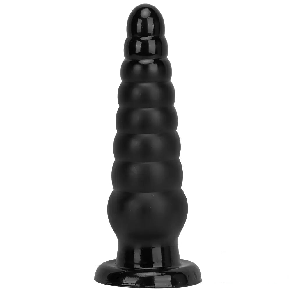 10.63in Realistic Big PVC Black Dildo Butt Plug For Anal Expansion