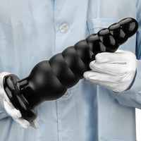 10.63in Realistic Big PVC Black Dildo Butt Plug For Anal Expansion