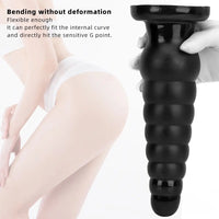 10.63in Realistic Big PVC Black Dildo Butt Plug For Anal Expansion