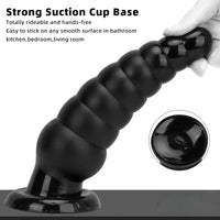 10.63in Realistic Big PVC Black Dildo Butt Plug For Anal Expansion