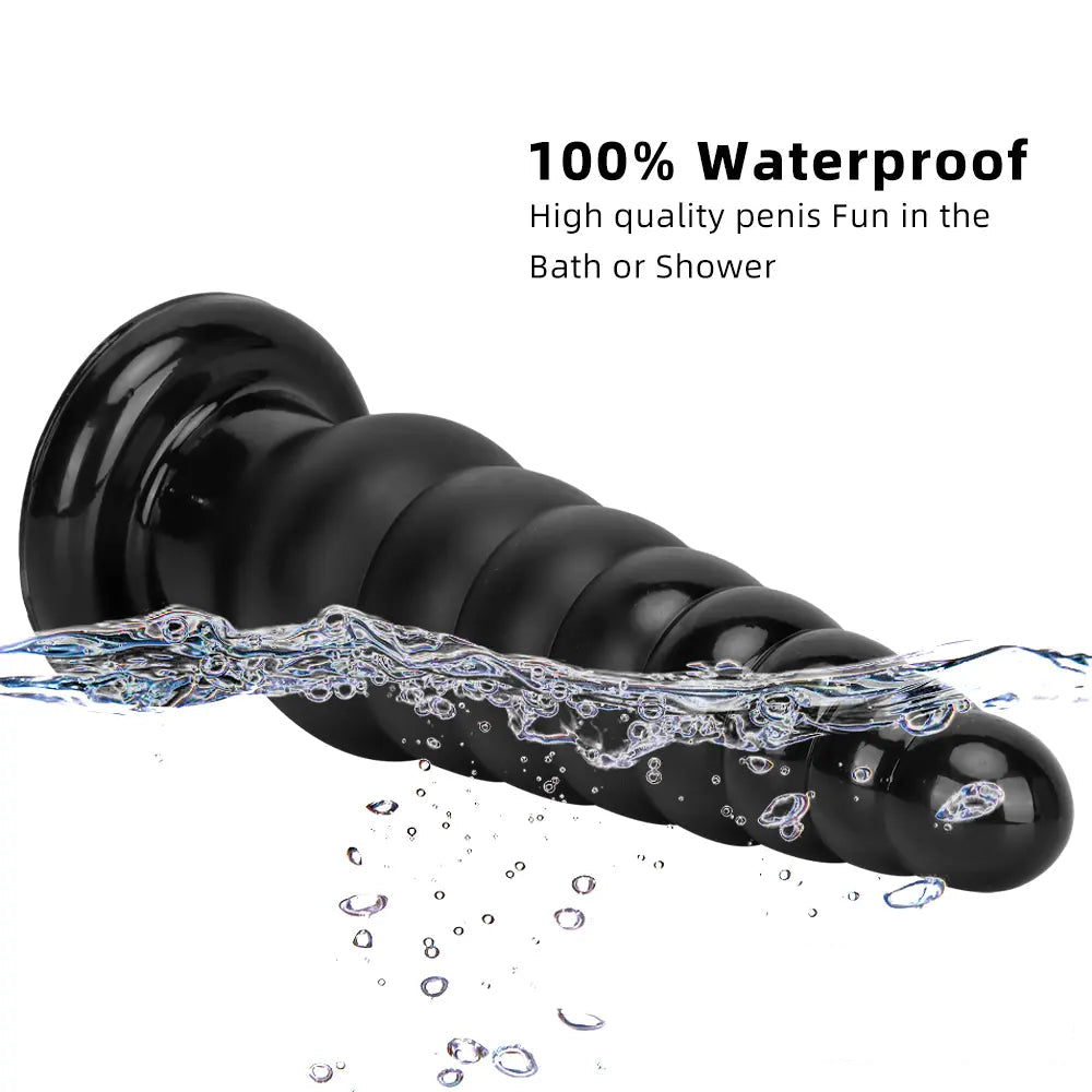 10.63in Realistic Big PVC Black Dildo Butt Plug For Anal Expansion