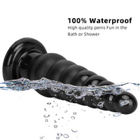 10.63in Realistic Big PVC Black Dildo Butt Plug For Anal Expansion