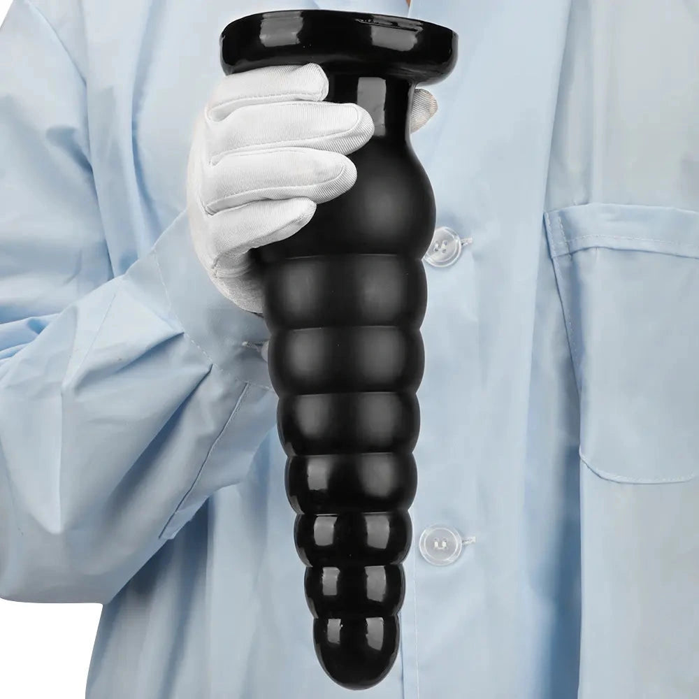 10.63in Realistic Big PVC Black Dildo Butt Plug For Anal Expansion