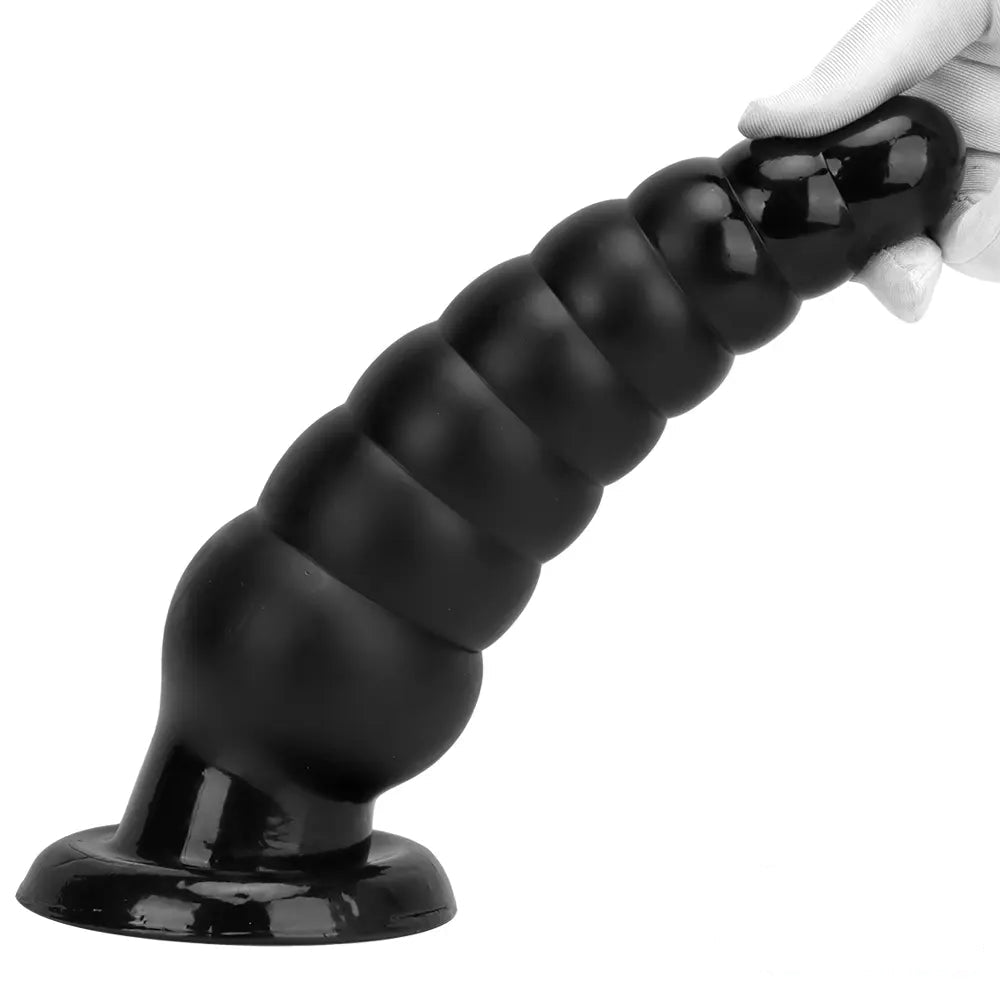 10.63in Realistic Big PVC Black Dildo Butt Plug For Anal Expansion