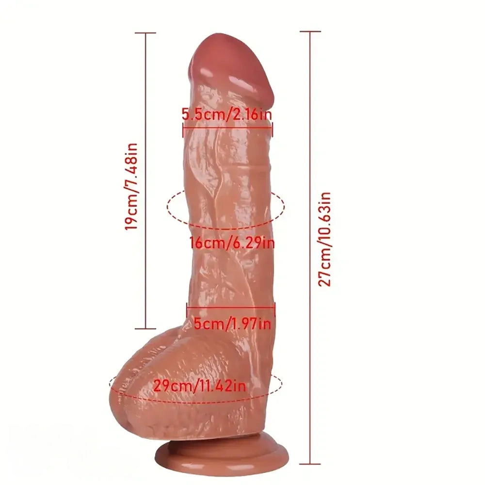 10.63in Realistic Textured Adult Dildo Suitable For Both Men Women