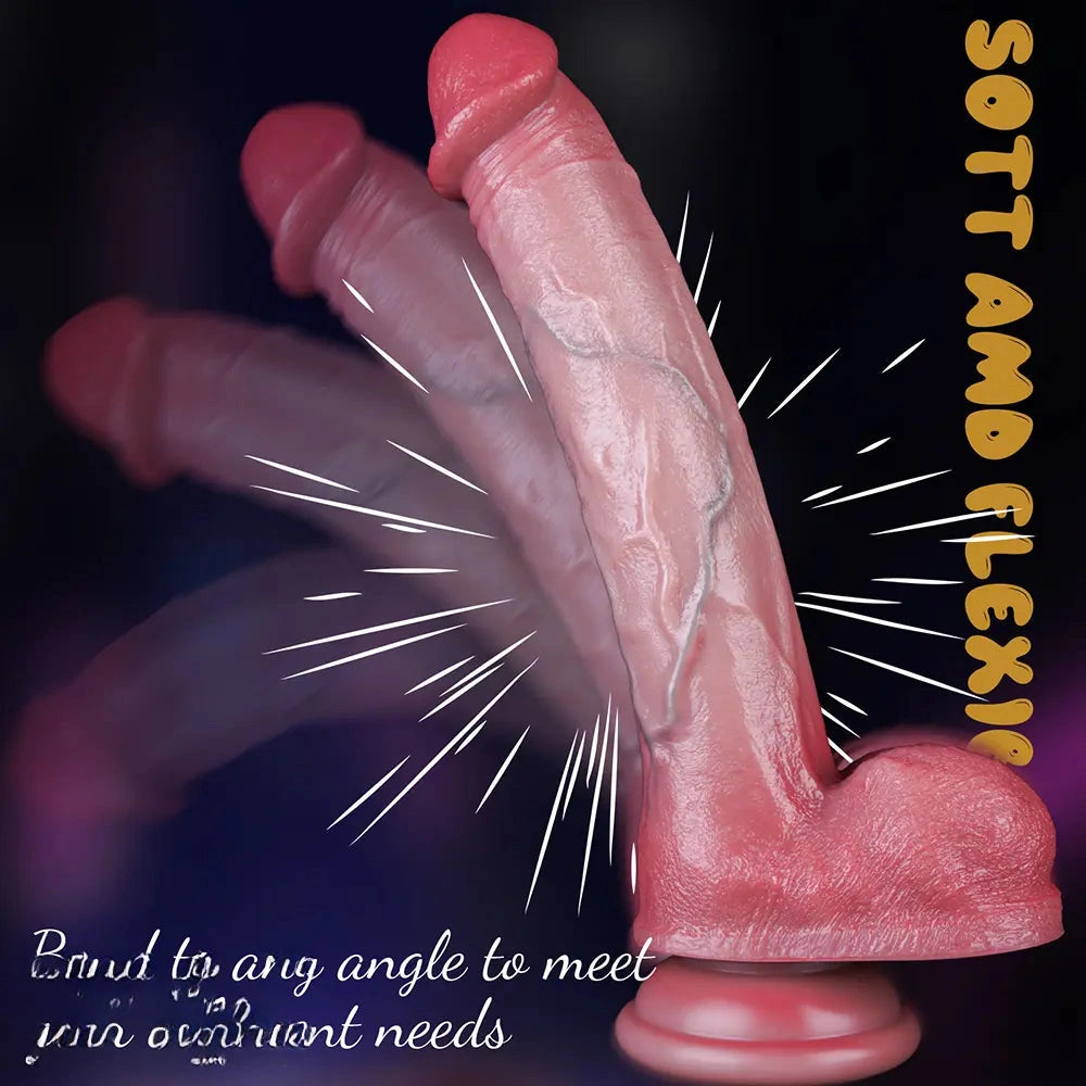 10.63in Soft Realistic Silicone Big Dildo Pleasure Toy For Men Women