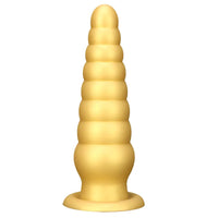 10.63in Soft Silicone Big Gold Butt Plug Dildo For Anal Expansion Sex