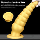 10.63in Soft Silicone Big Gold Butt Plug Dildo For Anal Expansion Sex