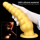10.63in Soft Silicone Big Gold Butt Plug Dildo For Anal Expansion Sex