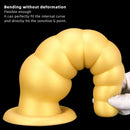 10.63in Soft Silicone Big Gold Butt Plug Dildo For Anal Expansion Sex