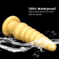 10.63in Soft Silicone Big Gold Butt Plug Dildo For Anal Expansion Sex