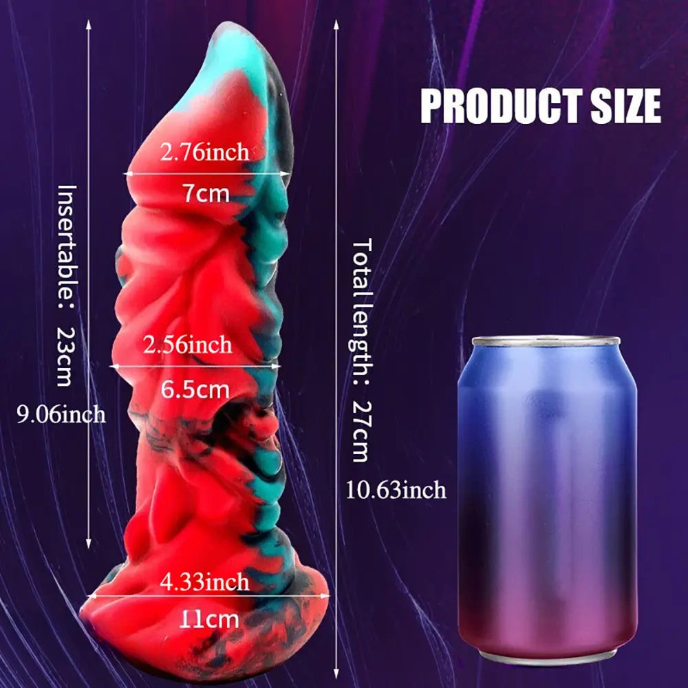 10.63in Super Fantasy Big Silicone Soft Dildo For Anal Vaginal Sex