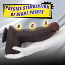10.64in Real Skin Thick Big Silicone Curved Dildo For Vaginal And Anal Play