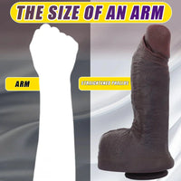 10.64in Real Skin Thick Big Silicone Curved Dildo For Vaginal And Anal Play