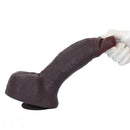 10.64in Real Skin Thick Big Silicone Curved Dildo For Vaginal And Anal Play