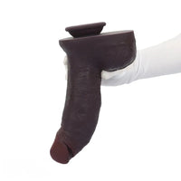 10.64in Real Skin Thick Big Silicone Curved Dildo For Vaginal And Anal Play