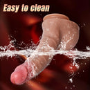 10.6in 12.6in Realistic Skin Texture Liquid Silicone Dildo For Anal Play