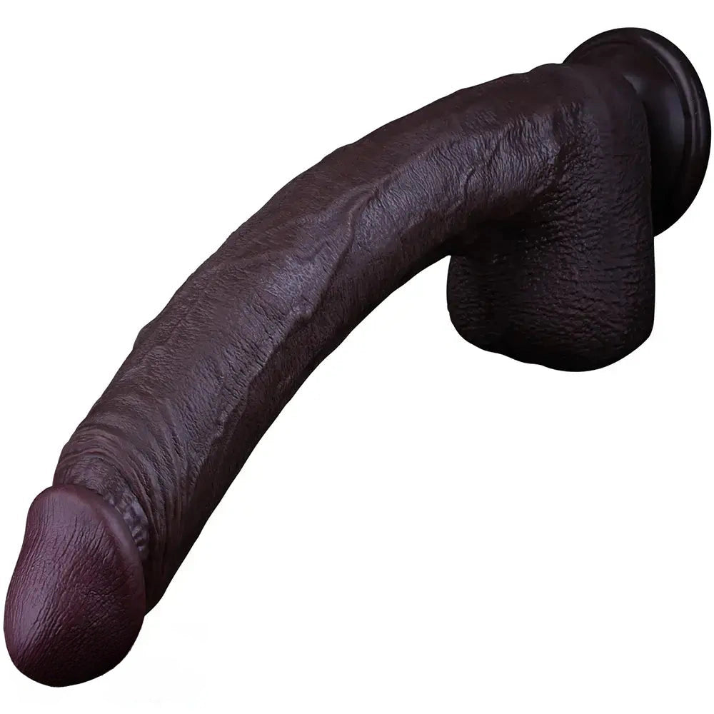 10.6in Dual Density Silicone Big Soft Dildo Real Penis Vaginal Stimulator