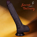 10.6in Dual Density Silicone Big Soft Dildo Real Penis Vaginal Stimulator