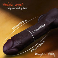 10.6in Dual Density Silicone Big Soft Dildo Real Penis Vaginal Stimulator