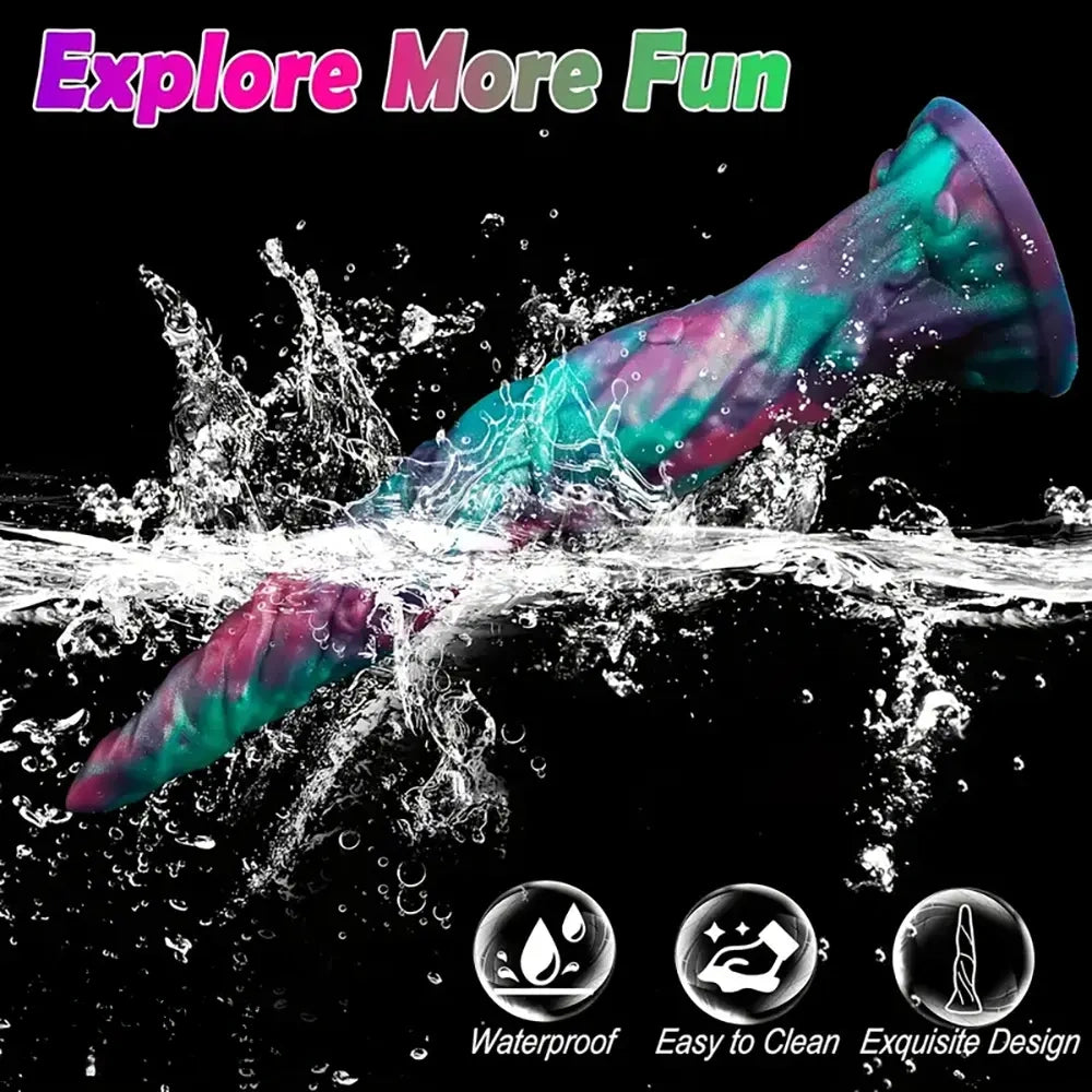 10.6in Fantasy Monster Large Soft Prostate Massage Silicone Dildo