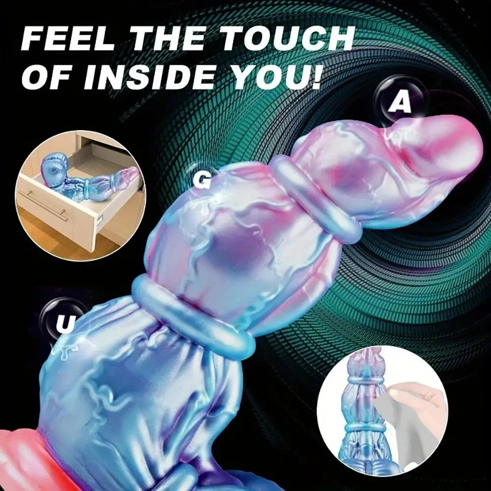 10.6in Huge Monster Knot Thick Silicone Fantasy Soft Dildo With Suction Cup