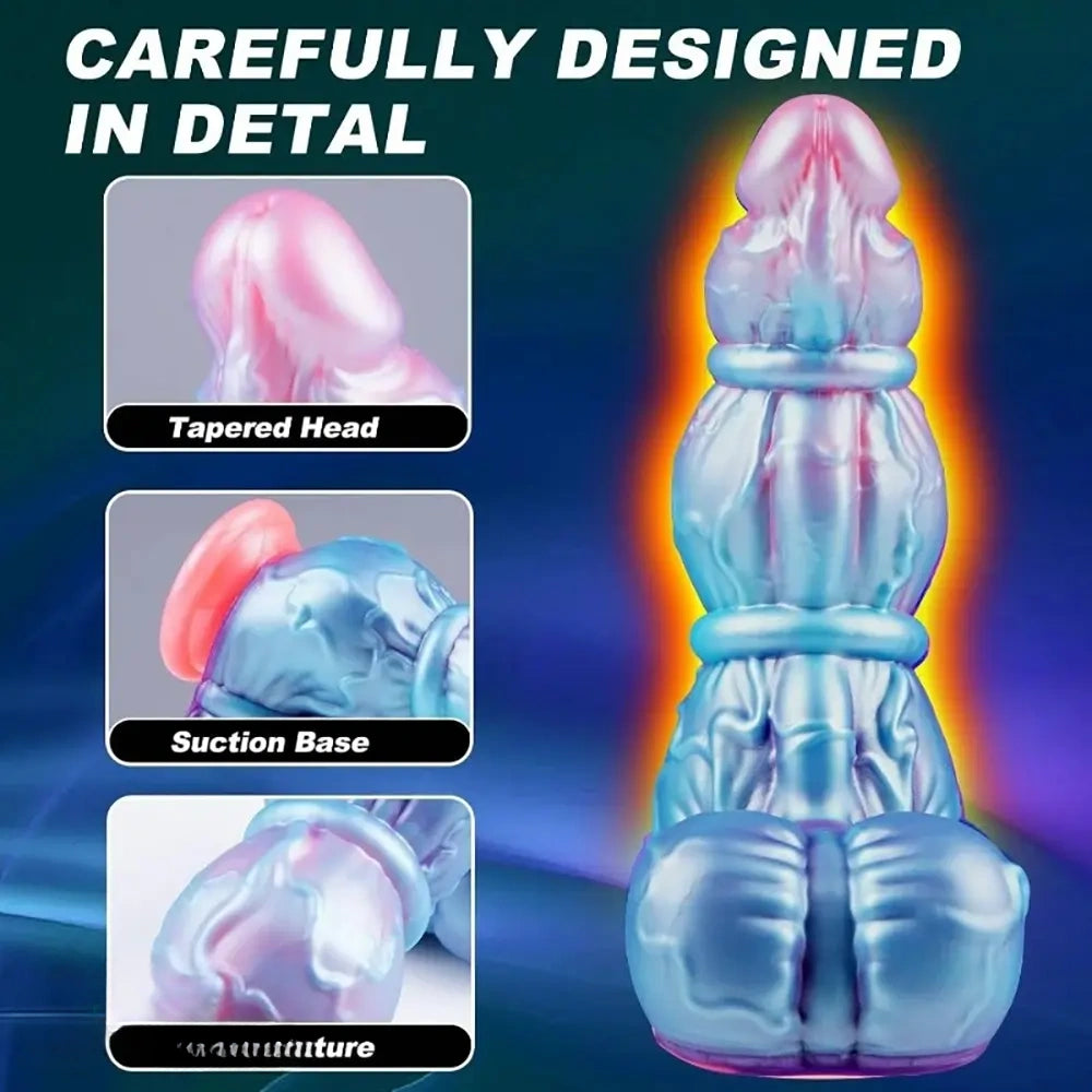 10.6in Huge Monster Knot Thick Silicone Fantasy Soft Dildo With Suction Cup
