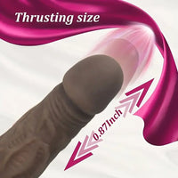 10.6in Large Vibrating Thrusting Big Silicone Soft Heated Dildo Gun