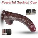10.6in Realistic Liquid Silicone Movable Sliding Foreskin Soft Dildo