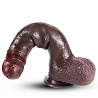 10.6in Realistic Liquid Silicone Movable Sliding Foreskin Soft Dildo