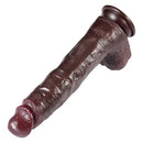 10.6in Realistic Liquid Silicone Movable Sliding Foreskin Soft Dildo