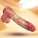10.6in Realistic Movable Foreskin Sliding Silicone Penis Big Dildo For Women